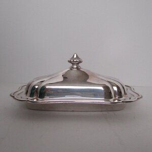 silver plated butter dish